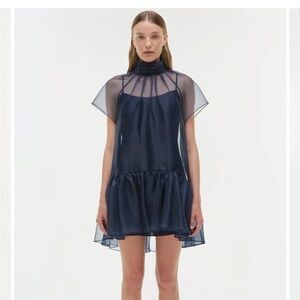Simkhai Sheer Navy Dress